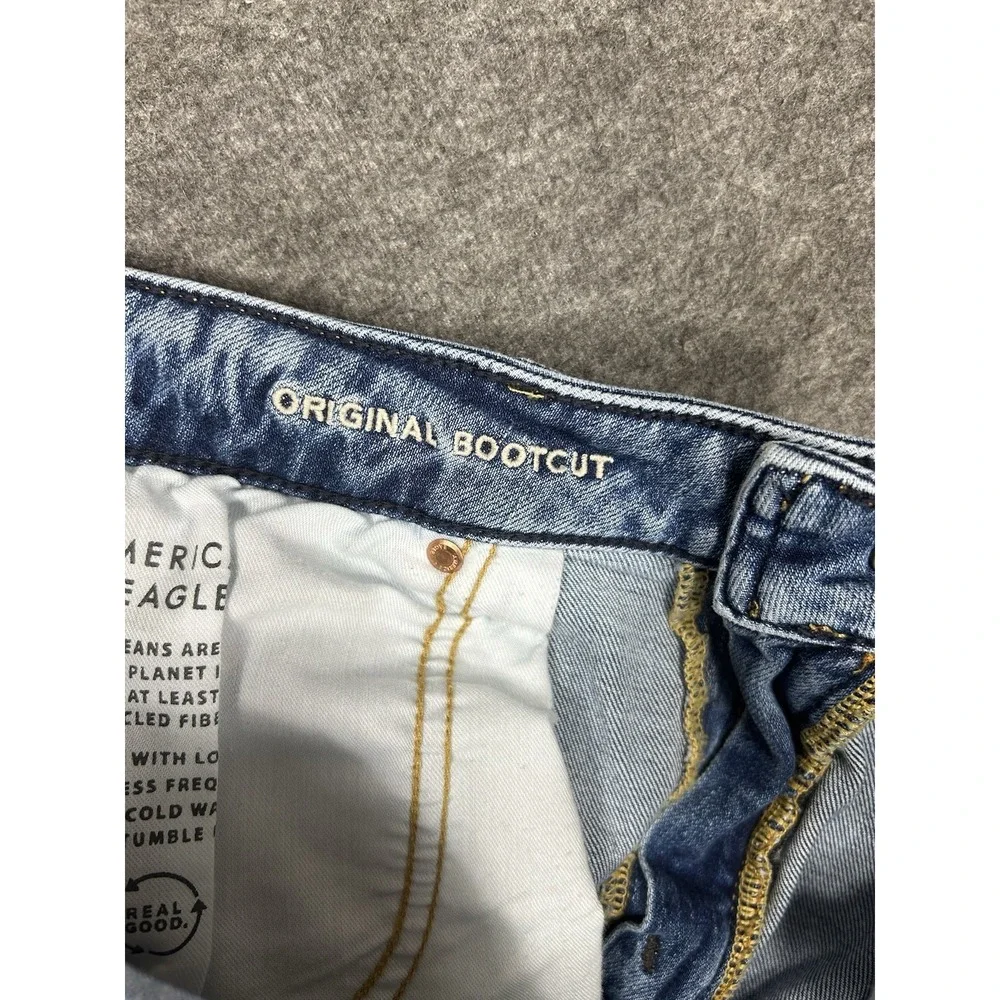 American Eagle Jeans Mens 34x30 (fits 34x29) Whiskering Airflex Original Bootcut